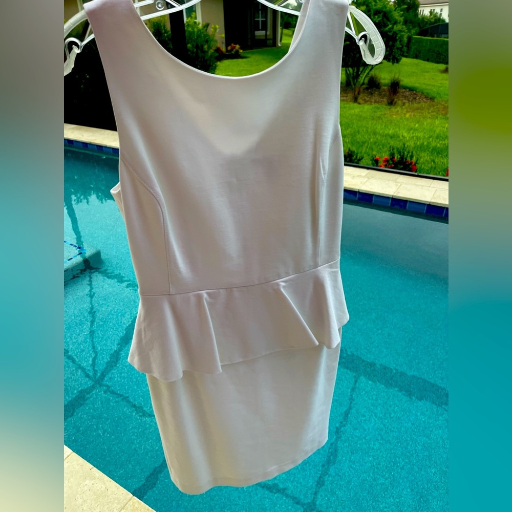 NWT NEW Banana Republic White Peplum Womens Dress size 6